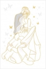  Karnet Ślub - Wedding Gold Silhouette