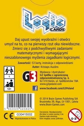 Logic Cards zestaw żółty (105666) - Kristaps Auzans