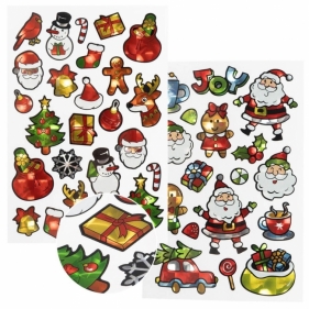 Naklejki świąteczne wzory holograficzne