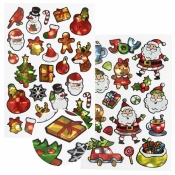 Naklejki świąteczne wzory holograficzne