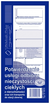 Potwierdzenie usługi odbioru nieczystości ciekłych oraz ich transportu do stacji zlewnej (S-105-8)