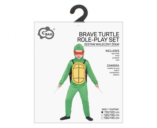 <img src='https://webimage.pl/pics/845/6/d5906639416845.jpg' style='height:440px' /> Strój dla dzieci Waleczny Żółw 110/120cm