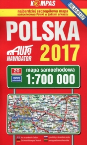 Polska 2017 Mapa samochodowa 1:700 000