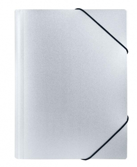 Teczka z gumką A4 PP stardust silver