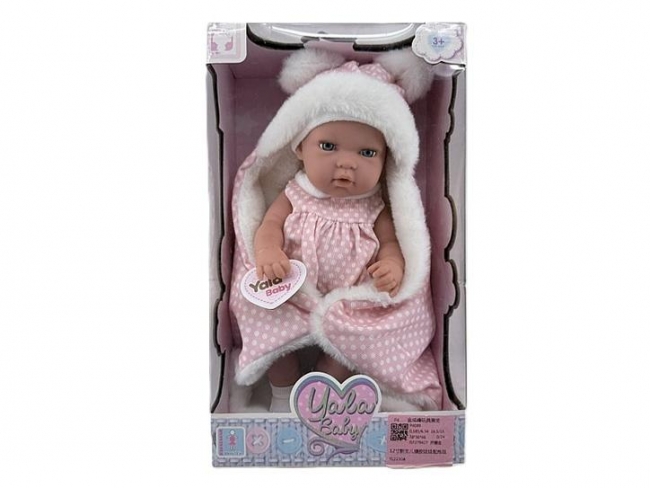 Lalka bobas z kocykiem 30cm