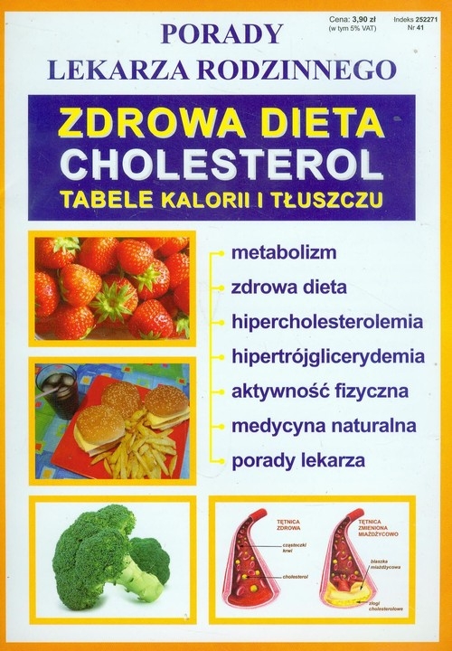 Zdrowa dieta cholesterol tabele kalorii i tłuszczu