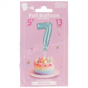 Balon foliowy Godan błękitny 13 cm cyfra 7 (BC-5BL7)