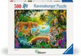 Ravensburger, Puzzle 500: Rodzina Tygrysów (12001384)