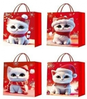 Torebka prezentowa S Boże Narodzenie brokat 3D mix