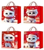 Torebka prezentowa S Boże Narodzenie brokat 3D mix