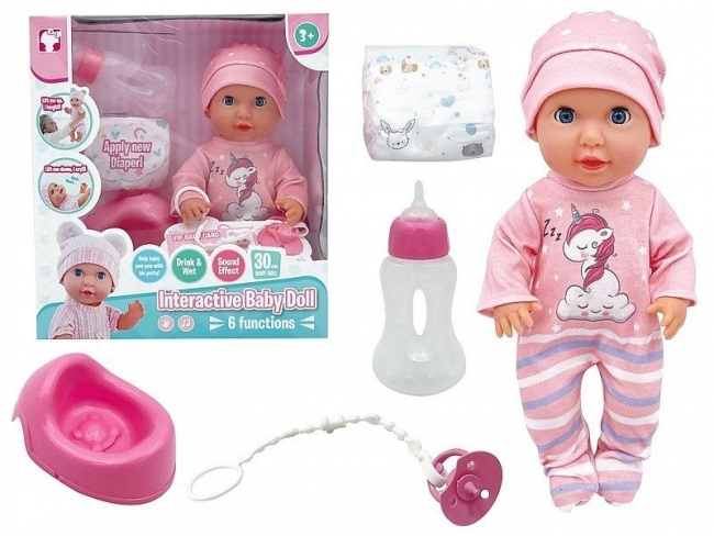 Lalka bobas z dźwiękiem 30cm