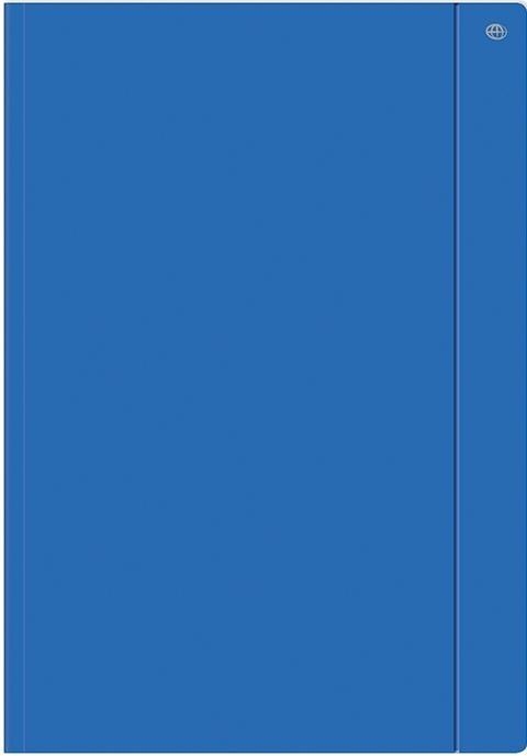 Teczka z gumką A4+ jednokolorowa niebieska (10szt)