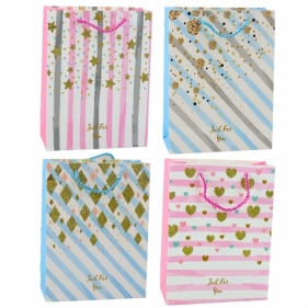 Torebka prezentowa brokatowa 23x18x10,5cm