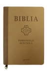 Biblia pierwszego Kościoła beżowa z paginatorami praca zbiorowa