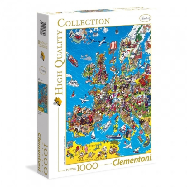 Puzzle High Quality Collection 1000 Europe map (39384)