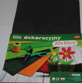 Filc w arkuszach 20cm x 30cm Kolor szary 5 sztuk