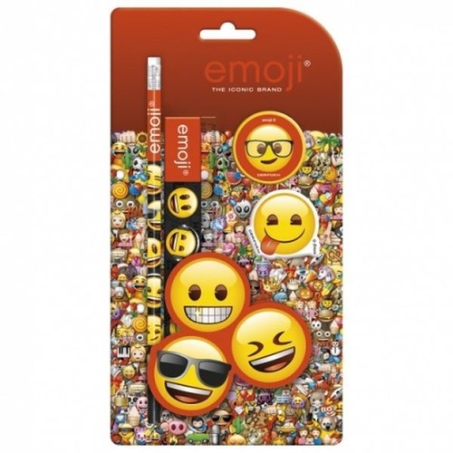 Zestaw 4 przyborów szkolnych Emoji 10 (ZPS4EM10)