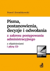 Pisma postanowienia decyzje i odwołania