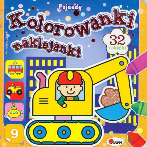 Kolorowanki naklejanki 9  Pojazdy