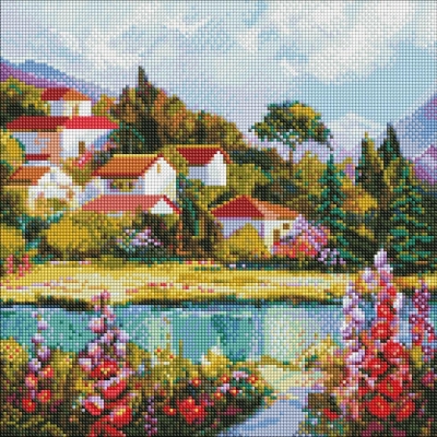 Diamentowa mozaika - Przytulny port 40x40cm