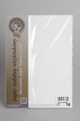Papier wizytówkowy A4 20 arkuszy Biały młotek - <br />