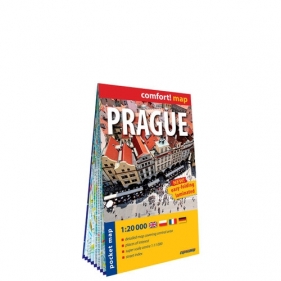 Praga (Prague) kieszonkowy laminowany plan miasta 1:20 000