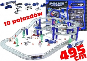 Duży Tor Samochodowy Policja 10 pojazdów 495cm