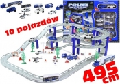 Duży Tor Samochodowy Policja 10 pojazdów 495cm