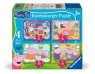  Puzzle dla dzieci 2D: Rodzinne chwile Peppy 4w1