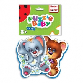 Piankowe puzzle - Królik i niedźwiedź