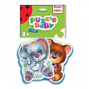 Piankowe puzzle - Królik i niedźwiedź