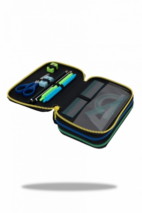 Coolpack, Piórnik potrójny z wyposażeniem Jumper 3 Hello Kitty - Black Neon (F067034)