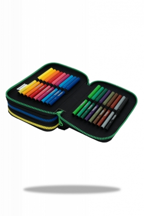 Coolpack, Piórnik potrójny z wyposażeniem Jumper 3 Hello Kitty - Black Neon (F067034)