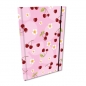Notes A5 kratka z gumką Soft Touch Wisienki w różu