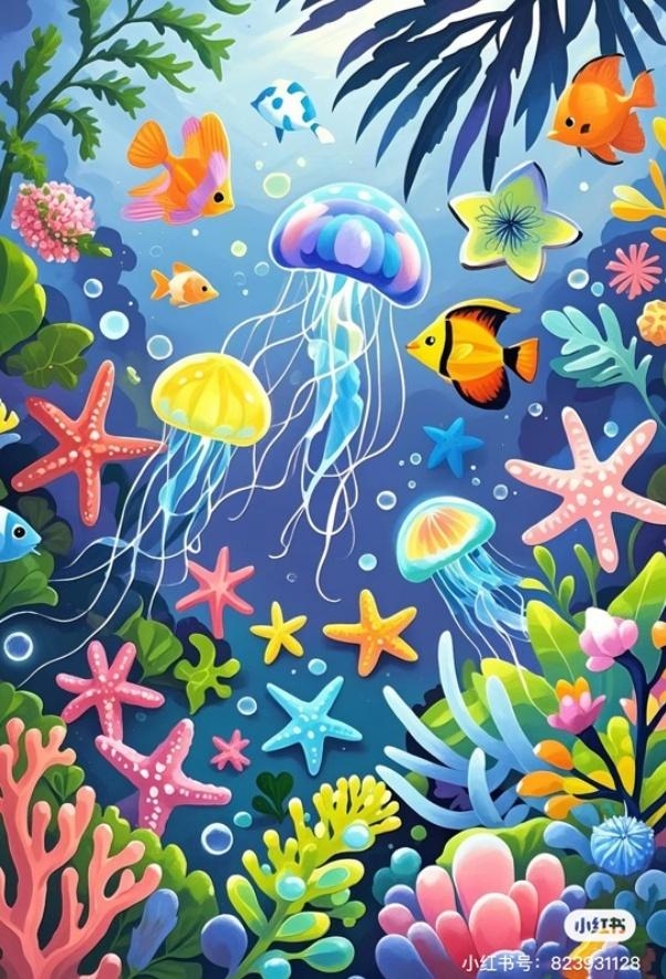 <img src='https://webimage.pl/pics/850/9/d5902927319850.jpg' style='height:440px' /> Malowanie po numerach 40x50cm Rafa koralowa