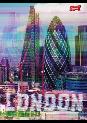 Paczka Zeszyt A5 60k kratka glitched city mix pakiet 10 sztuk