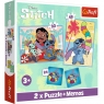 Puzzle 2w1 memos Lilo i Stitch (93585)