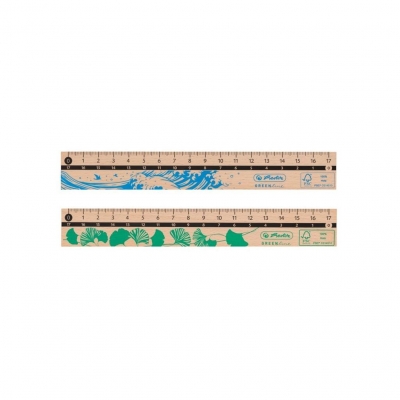 Linijka drewniana 17cm Greenline