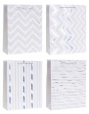 Torebka ozdobna 31x42x12cm hot-stamp mix ROZETTE