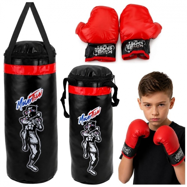 <img src='https://webimage.pl/pics/851/7/d5907990207851.jpg' style='height:440px' /> Worek bokserski i rękawice 55x17cm