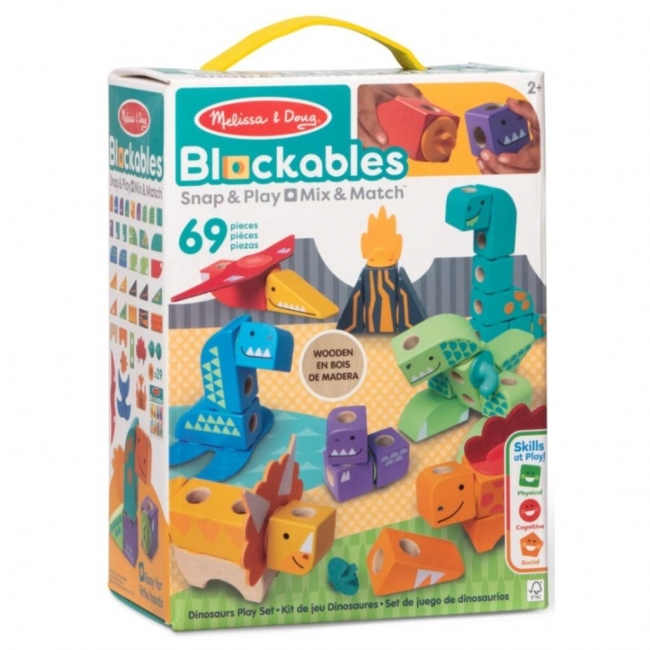 Melissa&Doug: Blockables - Świat dinozaurów