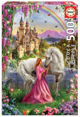 Puzzle 500 elementów Wróżka i jednorożec (17985)
