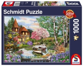 Puzzle 1000 Dom nad jeziorem