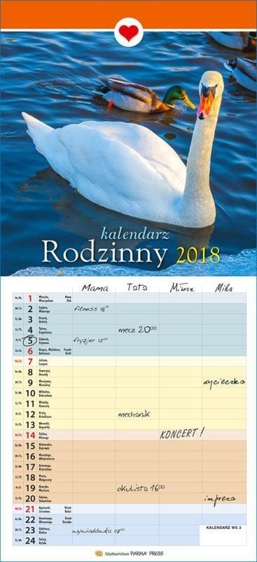Kalendarz wieloplanszowe 2018 - Rodzinny 