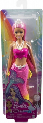Lalka Barbie Dreamtopia Syrenka Różowo-żółty ogon (HGR08/HGR11)
