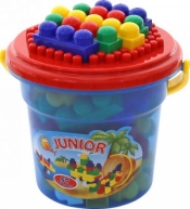 Klocki Junior 57 el. w wiaderku "Maxi" z pokrywą