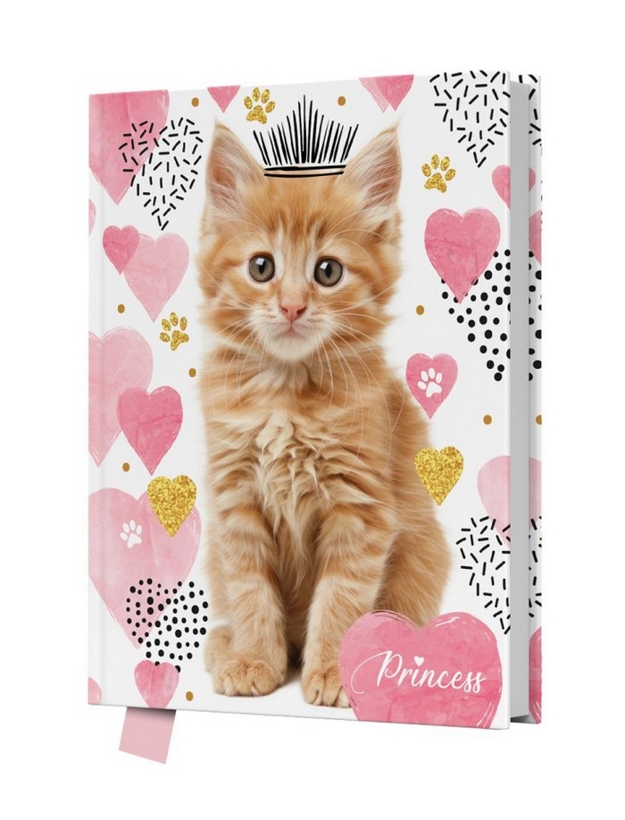 Pamiętnik z kłódką Princess Cat, 14 x 18cm, 80 kartek