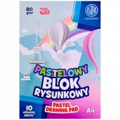 Blok kolorowy barwiony w masie ASTRAPAP PASTEL A4 80g 10 ark.