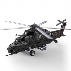 Klocki CADA. Zdalnie sterowany Helikopter wojskowy. Śmigłowiec szturmowy WZ-10 RC. 989 elementów