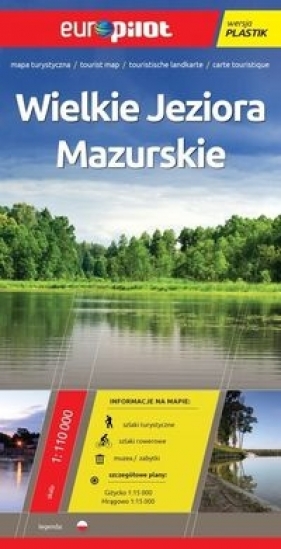 Wielkie Jeziora Mazurskie mapa turystyczna 1:1